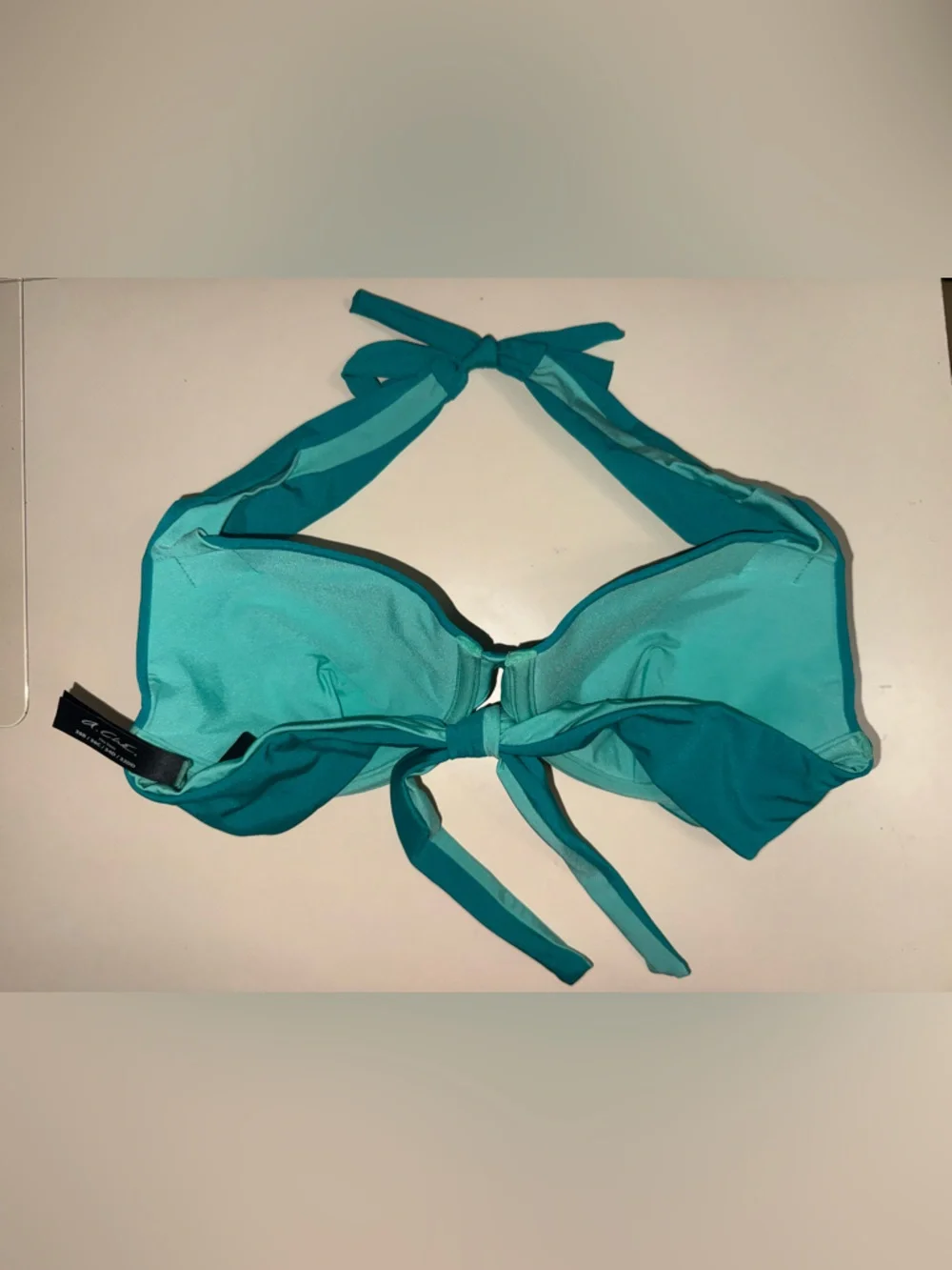Teal Bikini Top with Tie-Back